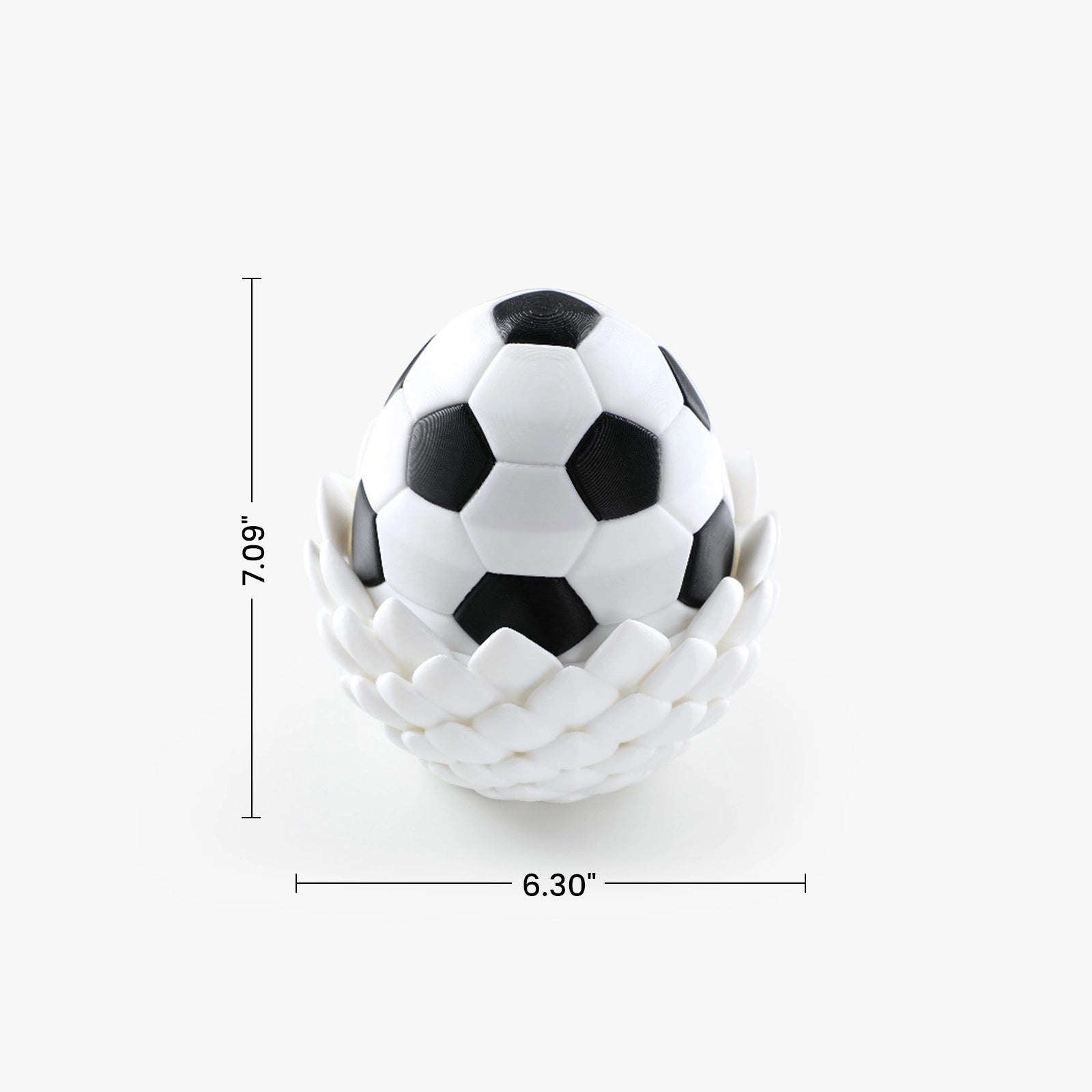Size guide for 3D printed Soccer Football Dragon egg